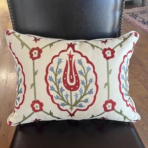 Vaughan Embroidered Lumbar Pillow
